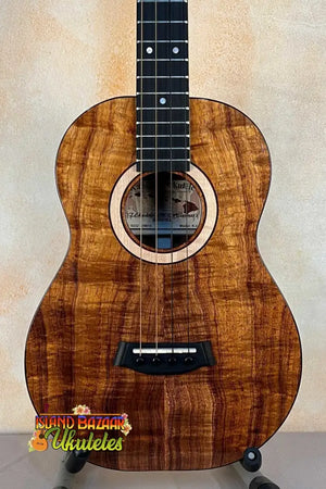 Beautiful Kanile’a K-3 Baritone Ukulele with Curly Koa Body and Maple Rosette