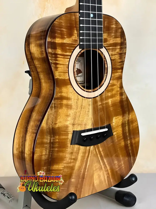 Beautiful Kanile’a K-3 Tenor Ukulele featuring premium Hawaiian Koa wood grain