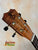 Wooden ukulele headstock with tuning pegs on Kanilea K1 Tenor Ukulele in Hawaiian Curly Premium Koa