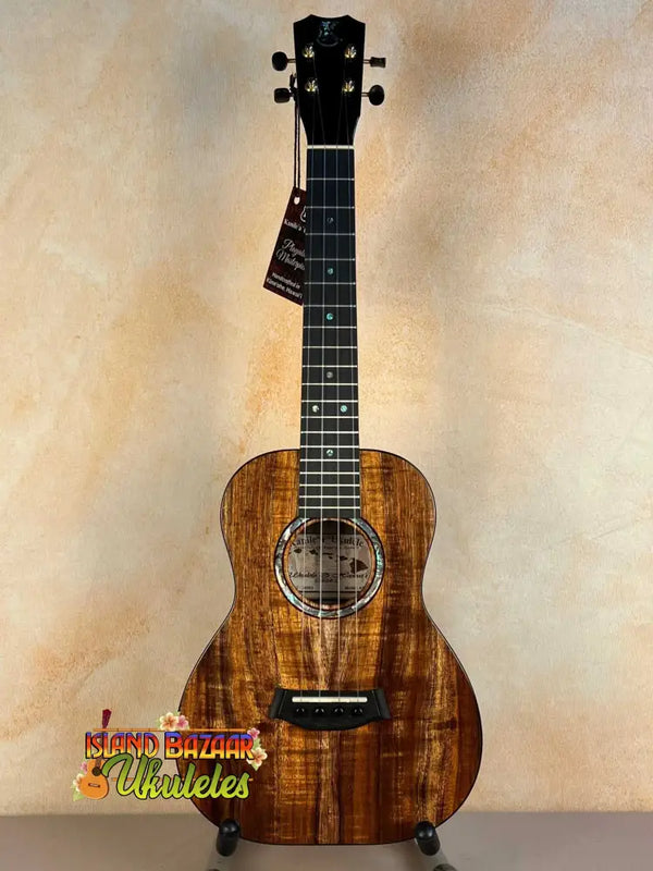 Kanilea KPA Curly Koa Tenor Ukulele showcasing elegant dark grain patterns