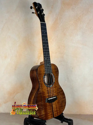 Beautiful Kanilea KPA Premium Koa Tenor Ukulele with ornate rosette design