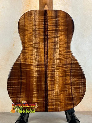 Acoustic guitar back of Kanilea KPA Premium Koa Tenor Ukulele featuring rich koa wood