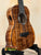 Brown wooden Kanile’a KPA Pro Tenor Ukulele with sound port in deluxe gig bag