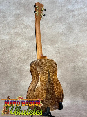 Kanilea kpa pro tenor ukulele with rich swirling grain pattern solid mango wood and golden hardware