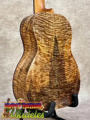 Kanilea kpa pro tenor ukulele with premium solid hawaiian koa and natural light wooden neck in golden-brown finish