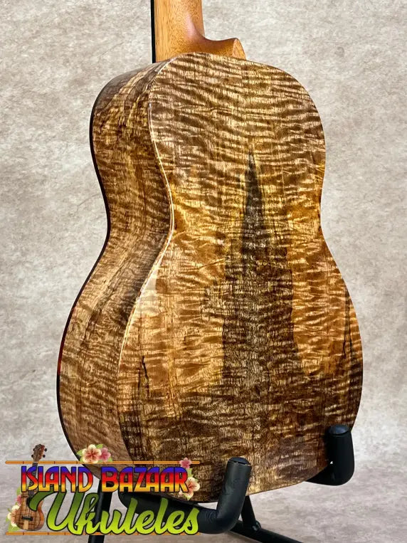 Kanilea kpa pro tenor ukulele with premium solid hawaiian koa and natural light wooden neck in golden-brown finish