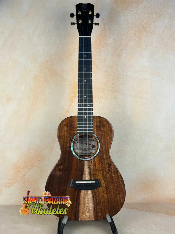 Beautiful Kanilea KPA-T Tenor Ukulele in Hawaiian Koa with dark grain and black fretboard