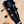 Black Kanilea KPA-T Tenor Ukulele headstock with blue inlay and gold tuning pegs