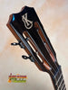 Guitar headstock with chrome tuning pegs on Kanile’a KTR-T Master-Grade Koa Tenor Ukulele