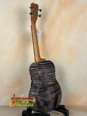 Black and gray ukulele from Kanile’a KPA Pro with deluxe gig bag for KPA Pro Tenor