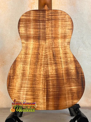 Acoustic guitar featuring figured Koa wood back, Kanile’a Premium Silk Tenor Ukulele K-2