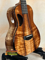 Beautiful Kanile’a Super Tenor D-Hole Premium Koa Ukulele with glossy finish and grain