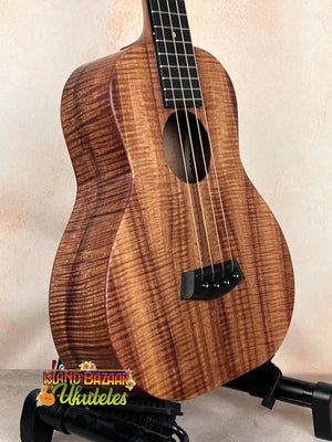 Beautiful Kanile’a Super Tenor Ukulele in premium koa with striking grain patterns