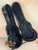 Black hardshell guitar case with plush lining for KoAloha KSM-00 featured soprano ukulele