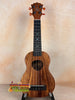 Wooden KoAloha KSM-10 Soprano Ukulele with solid Hawaiian koa, dark grain, and black fretboard