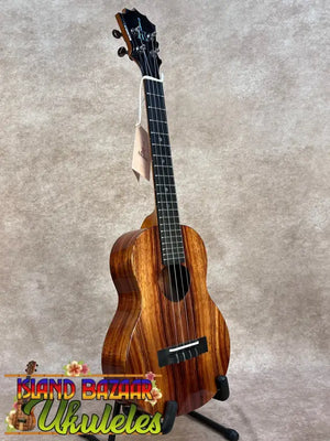 Koaloha ktm-00 tenor ukulele in hawaiian koa with glossy finish black hardware and authentic hawaiian sound