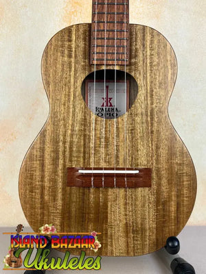Wooden KoAloha KTO-10 Opio Tenor Ukulele with natural grain finish and dark fretboard