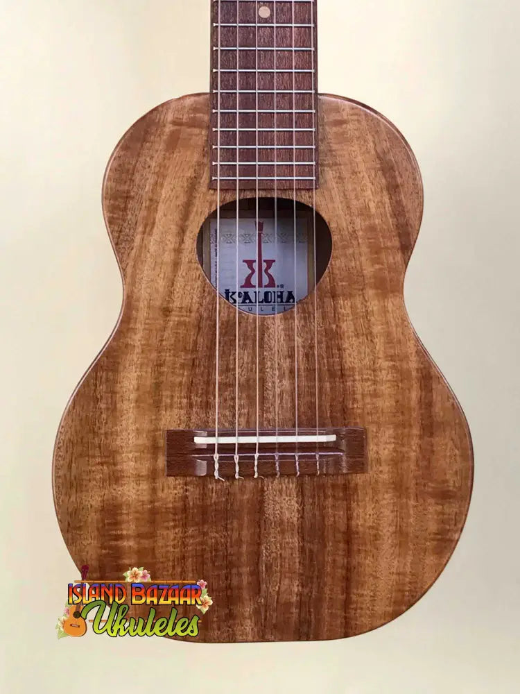 KoAloha KTO-G6 Tenor Guitarlele 6-String in natural koa wood finish and dark fretboard