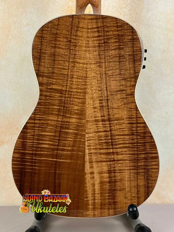 Luna Vista Baritone Ukulele with figured Koa wood back panel in Acoustic-Electric Deer Series