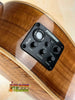 Electronic preamp control panel on Luna Vista Baritone Ukulele Acoustic-Electric Deer Series