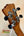 Guitar headstock with black tuning pegs for Luna Vista Deer Tenor Electric Ukulele