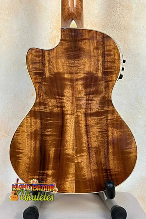 Acoustic guitar with koa wood back on Luna Vista Tenor Ukulele from Vista Series Deer