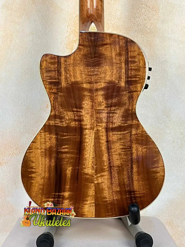 Acoustic guitar with koa wood back on Luna Vista Tenor Ukulele from Vista Series Deer