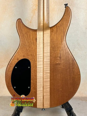 Wooden Mann Electric Tenor Ukulele with solid body and black back panel