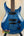 Mann Electric Tenor Ukulele with translucent blue finish and black hardware solid body