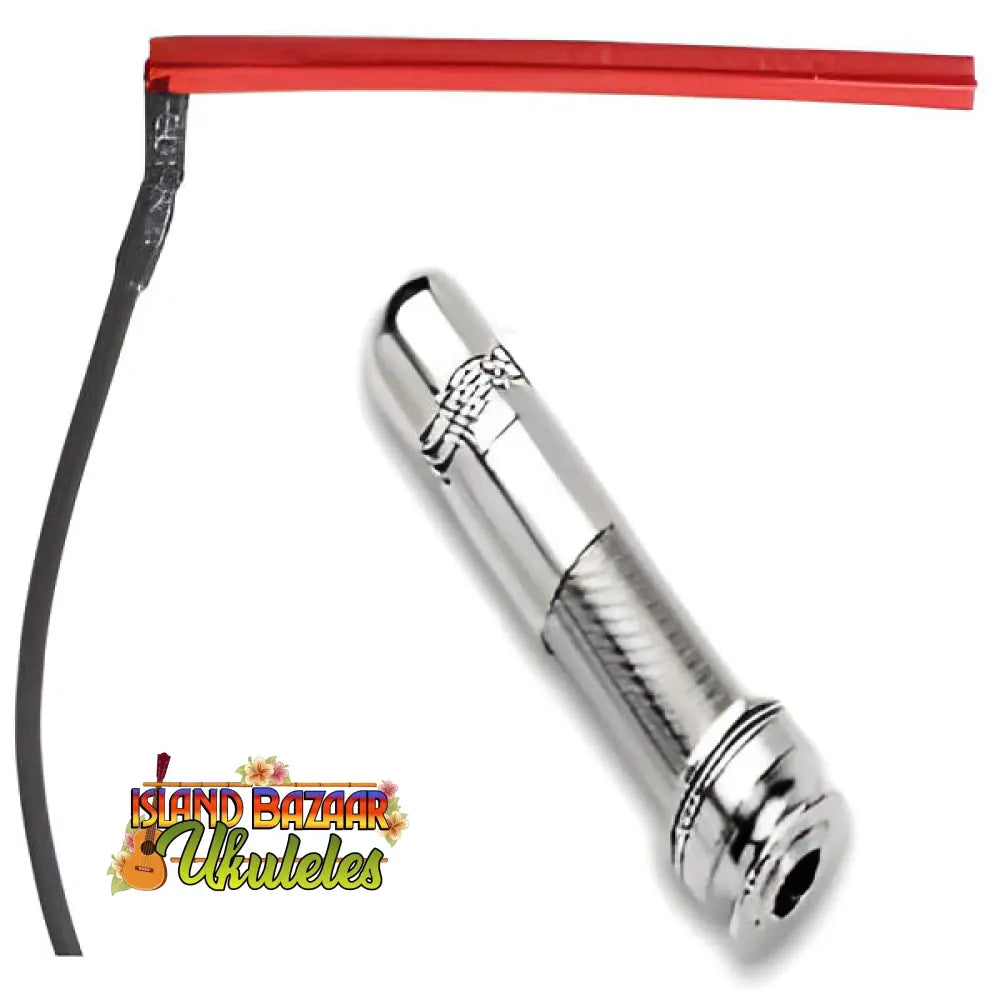 Silver metallic laser pointer with red wire for Monkey Undersaddle Ukulele Pickup