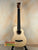 Light-colored Mya-Moe Long Neck Tenor Ukulele with spruce top and dark fretboard