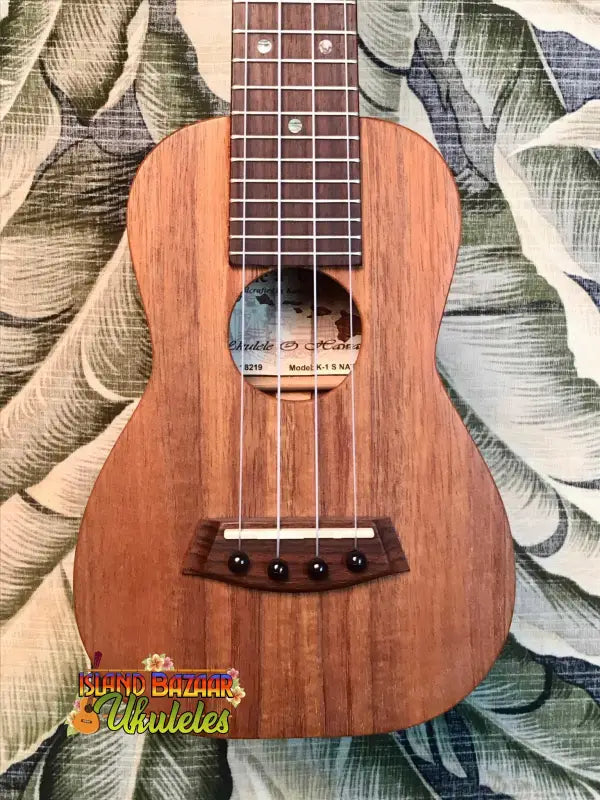 Wooden Kanile’a K-1 Soprano Ukulele featuring Tru-R bracing and Premium Hawaiian Koa