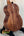 Wooden acoustic guitar on a black stand with Kamaka HF-3I Slothead Tenor Ukulele