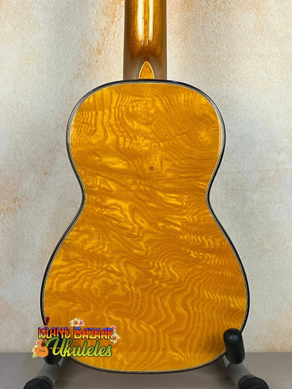 Golden Ohana CK-150SMP Spalted Mango Concert Ukulele with Abalone Rosette detail