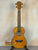 Honey-colored Ohana CK-150SMP Spalted Mango Concert Ukulele with Abalone Rosette