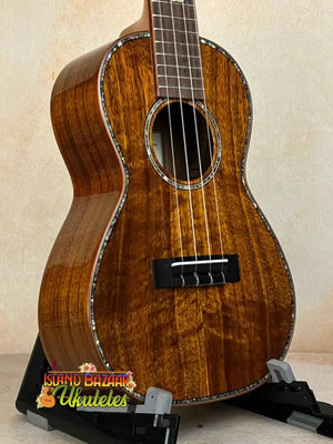 Beautiful Koa wood Ohana CK-370G Concert Ukulele with abalone inlay and decorative binding