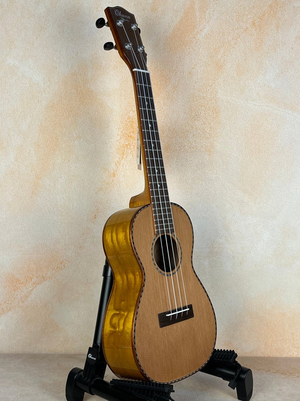 Ohana CK - 50WG Concert Ukulele - Solid Cedar & Willow, Unique & Vibrant - Island Bazaar Ukes