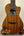 Wooden Ohana CK-60CG Mahogany Concert Ukulele with blue floral designs near sound hole