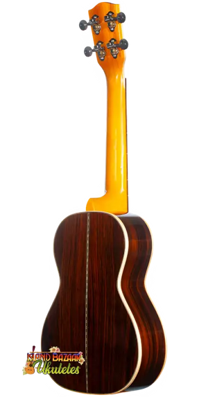 Wooden back of the Ohana Limited Edition 40-Series Tenor Ukulele showcasing premium craftsmanship