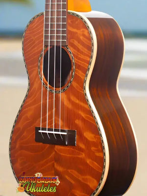 Brown wooden Ohana Limited Edition 45-Series Tenor Ukulele from Island Bazaar Ukes