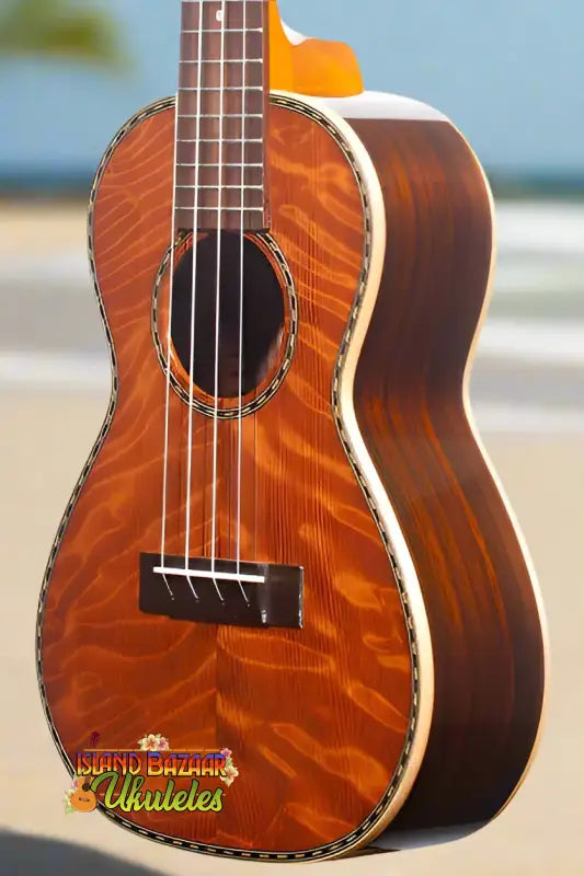 Brown wooden Ohana Limited Edition 45-Series Tenor Ukulele from Island Bazaar Ukes