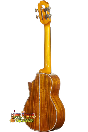 Wooden ukulele with glossy finish, Ohana Limited Edition Acacia 7-Series Tenor Ukulele