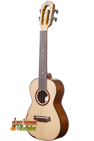 Light-colored wooden ukulele, Limited Edition Spruce & Acacia Tenor from Ohana