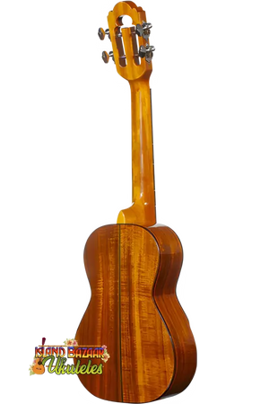 Wooden back of Limited Edition Spruce & Acacia Tenor 6 series Ukulele by Ohana