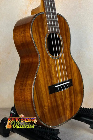 Ohana TK-350G Tenor Ukulele featuring beautiful koa wood and decorative binding