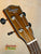 Ohana TK-35G headstock with tuning pegs and logo on solid mahogany tenor ukulele