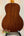Wooden back panel of Ohana TK-35G Solid Mahogany Tenor Ukulele on display stand