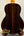 Dark rosewood back panel of Ohana TK-50G Solid Cedar Tenor Ukulele on wooden stand