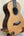 Ohana TK-50ME Solid Cedar Top Tenor Ukulele with dark striped sides and decorative rosette