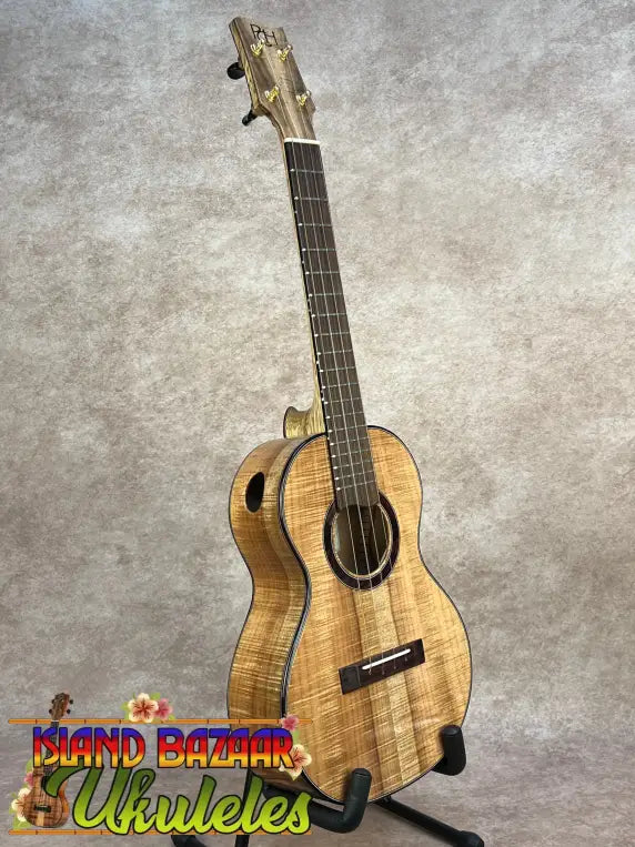 PCH Custom Tenor Ukulele Wickered Oregon Myrtle with natural wood grain